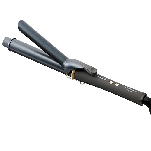 アイリスオーヤマ MiCOLA (ミコラ) カールアイロン コテ パイプ直径32mm 海外対応 温度調節可能 HIR-MC202-H ダークグレ
