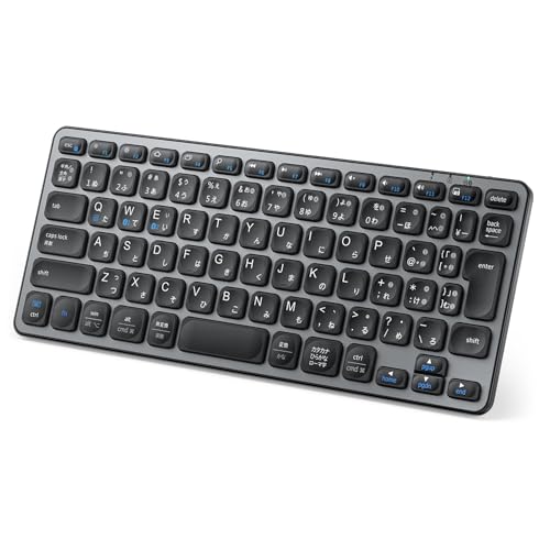 iClever ワイヤレスキーボード Bluetooth＆2.4G 無線 キーボード 充電式Type-C 静音 小型 薄型 JIS基準 日本語配