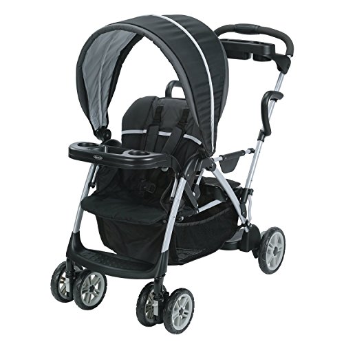 Graco(グレコ) 二人乗りベビーカー ルームフォーツー 7か月頃から B型ベビーカー カップホルダー付 (ゴッサム BK) 2053963