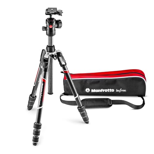 マンフロット(Manfrotto) befree現金前貸し 炭素4段 T三脚架一揃いの道具 黒いこと 150珊全伸高 41珊縮長 軽さ硬直 Mロ