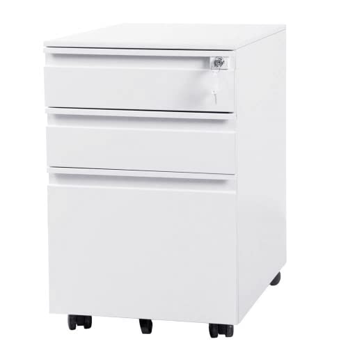 (OSJ)オフィスワゴン サイドワゴン 3段オールロック 幅390×奥行450×高さ600mm スチール製 ペントレー シリンダー錠 完全完成品