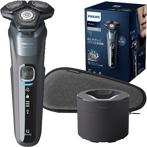 【洗浄器付き】フィリップス 5000 シリーズ メンズ 電動シェーバー 電気シェーバー 髭剃り 45枚スティールプレシジョン刃・360-Dフレッ｜SNマート　店