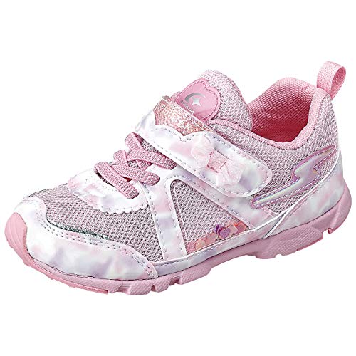 スニーカー 女の子 16～19cm 0.5cm有 キッズ SS K969 ピンク 18.5cm 2E