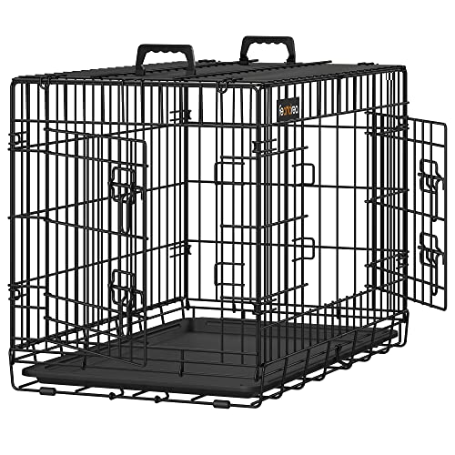 FEANDREA ペットケージ 77.5×48.5×55.5cm 室内外兼用 犬 トレー付き 折り畳み式 持ち手付き 移動便利 PPD30H