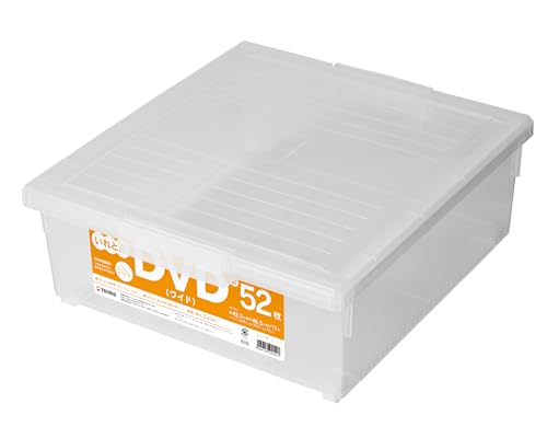 天馬 ディスク収納ボックス DＶDいれと庫 ワイド (ケース販売) 8個入 クリア 約17×42.5×46.5cm