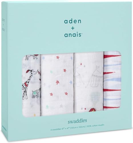 おくるみ ガーゼ ベビー 【 日本正規品 aden + anais おくるみ 4枚 セット vintage circus モスリンコットン 10