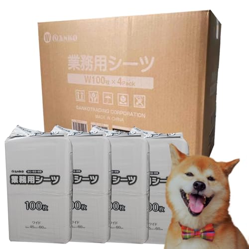 サンコー商事 ペットシーツ・トイレシートワイドサイズ400枚(100枚×4個)