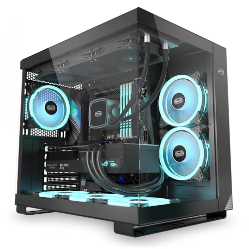 CPS 高透過率率硝子やとい入れる ピラー受け答えパソコン入れもの C3T500-ARGB-BK