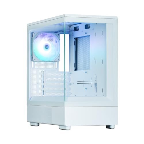 ZALMAN P10 White ピラー受け答え社会システムやとい入れる ミニ円柱 Micro-ATX パソコン入れもの 白いこと CS8959 - 強化因子硝子2面パノ