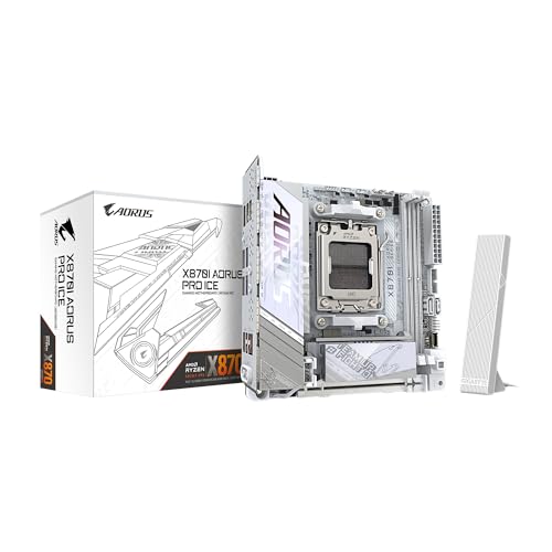 GIGABYTE X870I AORUS PRO ICE - AMD Ryzen 用 白いこと色 Mini-ITX 小型マイコン向けゲーミングマザー
