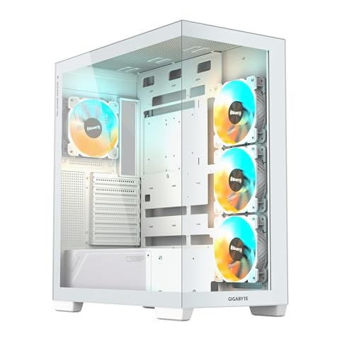 GIGABYTE C500 PANORAMIC STEALTH ICE 真っただ中円柱型パソコン入れもの 白いこと C500PI ST CS9323