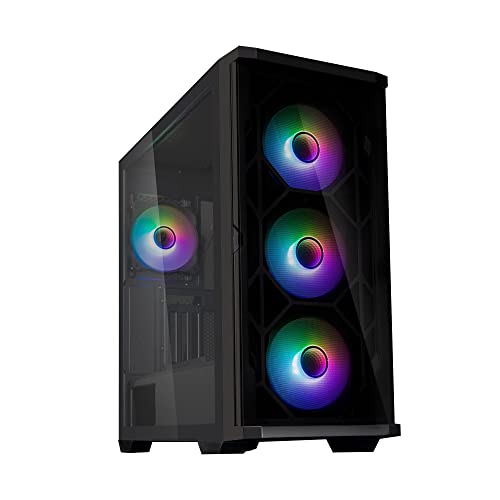 ZALMAN Zalman Z10 DUO 真っただ中円柱 ATX パソコン入れもの GPU縦置き単一のもの・RGB気違い積み上げる青写真 CS8512