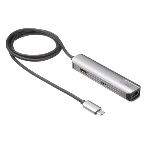 サンワサプライ USB Type-C スリムドッキングハブ USB-5TCHLP7S-1