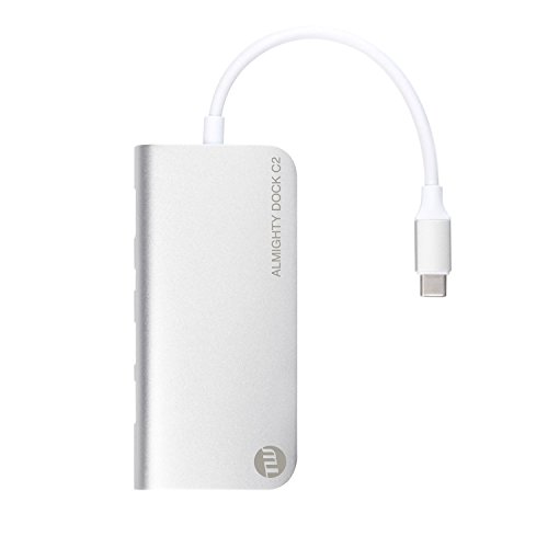 TUNEWEAR ALMIGHTY DOCK C2 マルチ USBこしき Ethernet 4K Mini DisplayPort しろがね色 TU