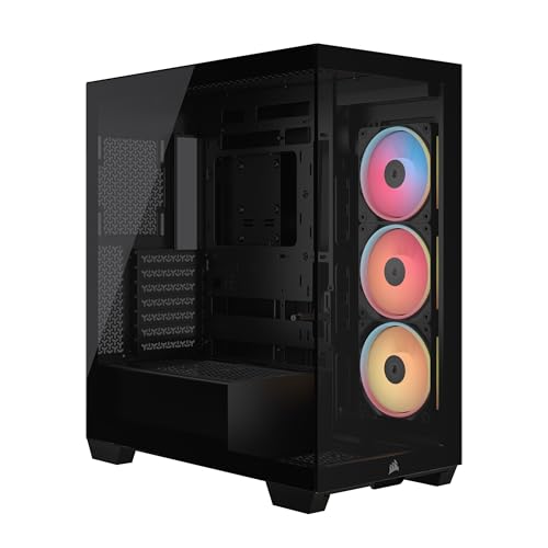CORSAIR 3500X LX-R RGB iCUE LINK真っただ中高閣パソコン容れもの ? 3基の標準尺度積み上げるLX120-R RGBリバースファン搭