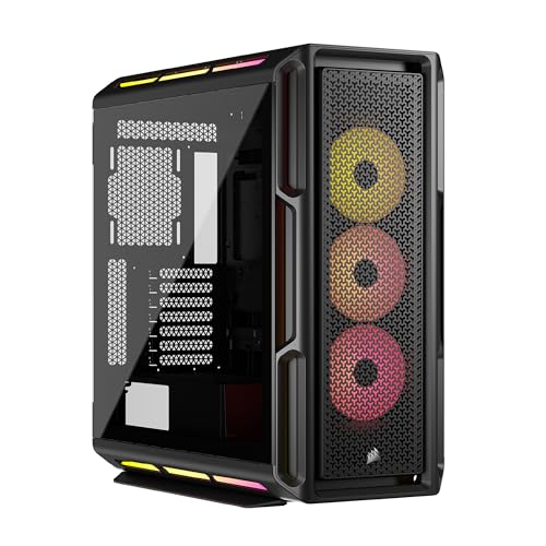 CORSAIR iCUE LINK 5000T LX RGB ミッドタワー パソコン 容れもの、黒いこと ? iCUE LINK こしき嘱する ? 3x