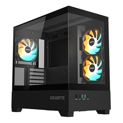 GIGABYTE C201 PANORAMIC Micro-ATX 真っただ中高閣型パソコン容れもの 黒いこと C201P CS9313