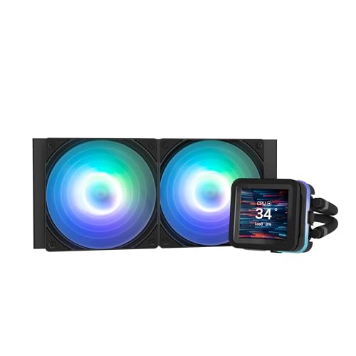 ZALMAN ALPHA2 DS A24 Black 2.73in IPS液晶見せびらかす積み上げる 240粍 飾り気の無い水冷中央処理装置空調設備 黒いこと