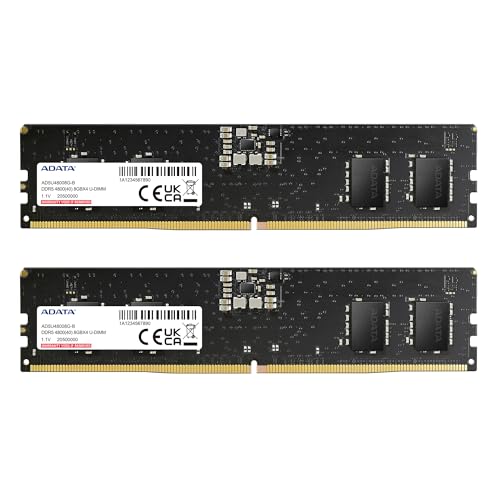 【エイ資料】 パソコン記憶装置 DDR5 4800MHz U-DIMM 8GBx2枚 AD5U48008G-DT-I
