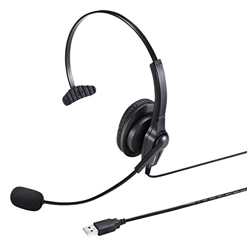 サンワサプライ USBヘッドセット/ヘッドホン MM-HSU03BK｜SNマート　店