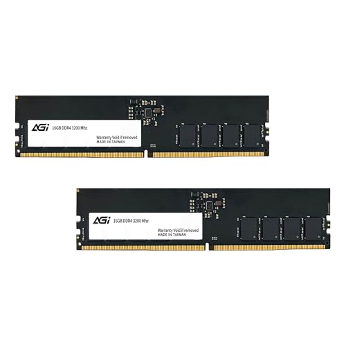 AGI DDR4-3200MHz (マイコン4-25600) 32GB 16GBx2 UDIMM 22-22-22-52 1.2V AGI32001