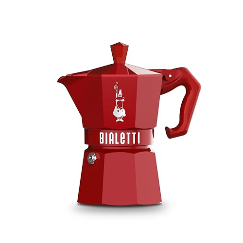 Bialetti (ビアレッティ) モカエクスクルーシブ イタリアン赤いこと 3優勝杯用 直火式 (珈琲製造業者 エスプレッソ製造業者 マキネ