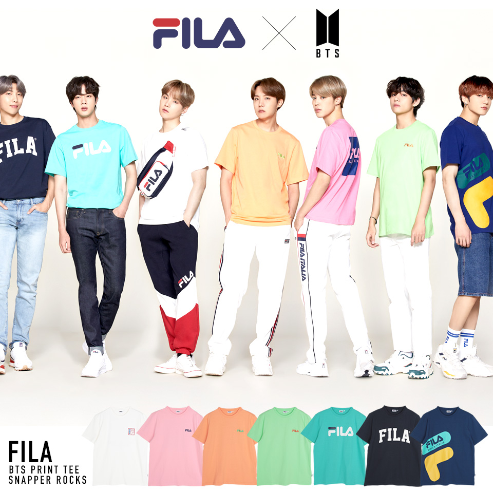 楽天市場 ゆうメール便送料無料 Fila Bts Tシャツ メンズ レディース 半袖 フィラ ビーティーエス グッズ 公式 ブランド おしゃれ かわいい ユニセックス 防弾少年団 バンタン Army スポーツ カジュアル ルームウウェア 部屋着 ダンス ジム 服 クリアファイルセット