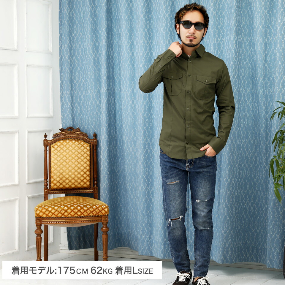 楽天市場 ストレッチブロードミリタリーシャツ 長袖シャツ メンズ ミリタリーシャツ ストレッチシャツ ブロードシャツ カジュアルシャツ トップス シャツ 春コーデ インスタグラム Snapper Rocks スナッパーロックス