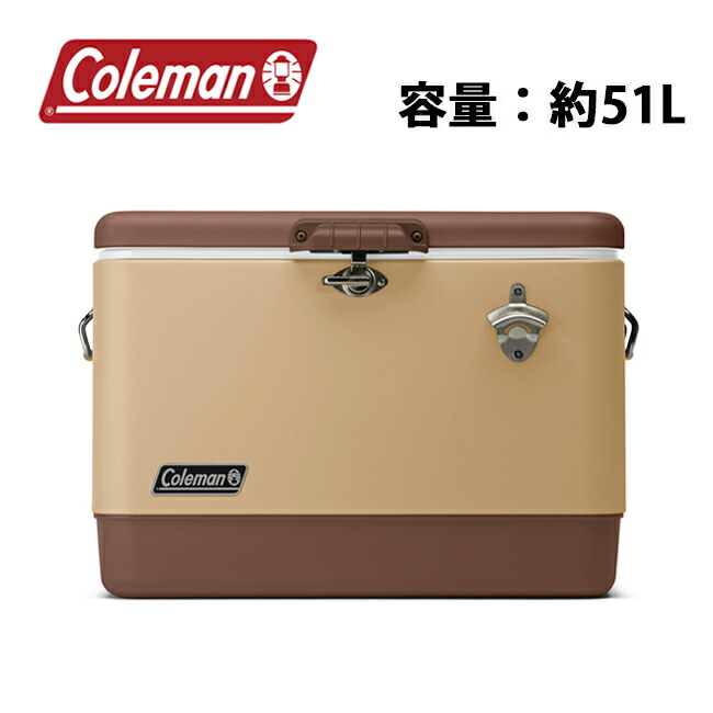 NEW限定品】 Coleman コールマン 54QTスチールベルトRクーラー バターナッツ 2161177 fucoa.cl