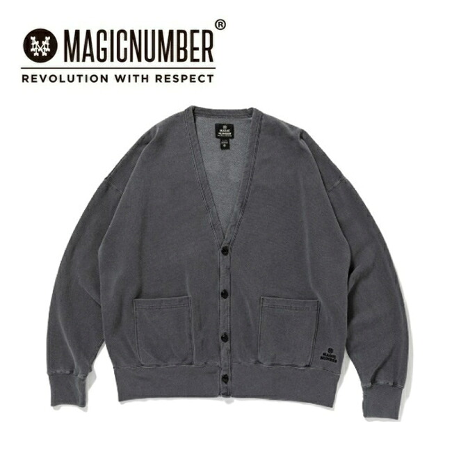 MAGICNUMBER マジックナンバー LIGHT PIGMENT SWEAT CARDIGON ライトピグメントスウェットカーディガン STD-S04 【 メンズ アウター トップス 綿100％ コットン リラックスフィット アウトドア 】