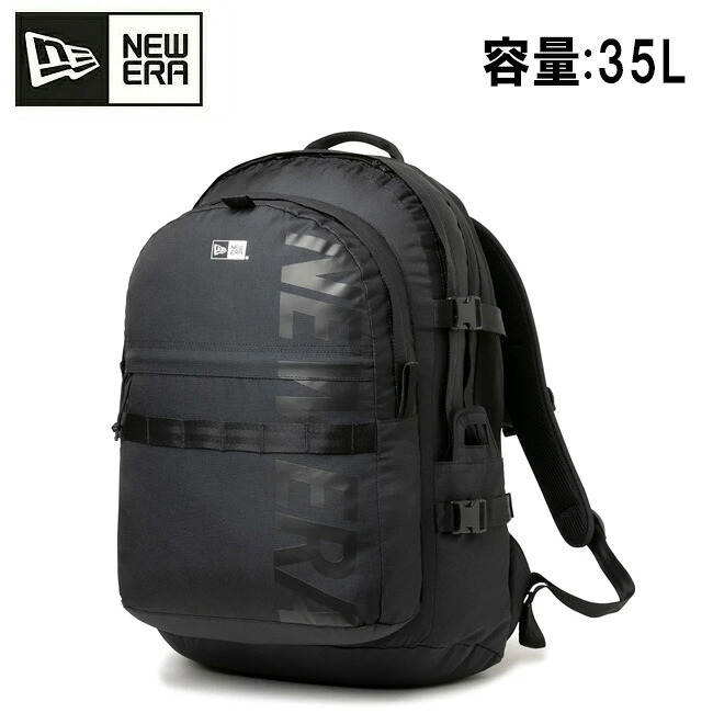 【エントリーでP10倍★14日20:00-17日09:59まで】NEWERA ニューエラ キャリアパック 35L ライトウェイト プリントロゴ ブラック×ブラック 14521350 【 リュック バックパック 通勤 通学 PC収納 大容量 アウトドア スケートボード スポーツ タウンユース 】 8,208円
