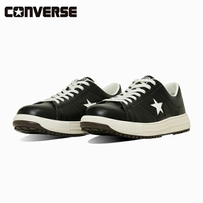 【エントリーでP10倍★4日20:00-10日01:59まで】CONVERSE コンバース ONE STAR PS ワンスターPS Black/White 33701750 【 安全靴 作業靴 セーフティーシューズ JSAA規格 A種 人工皮革製 プロスニーカー 】