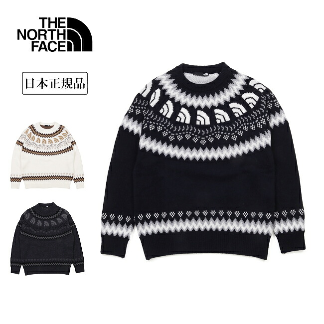 【対象商品￥11,000以上購入の方に先着でステッカープレゼント】THE NORTH FACE ザ・ノース・フェイス Half Dome Nordic Sweater ハーフドームノルディックセーター NT92430 【 日本正規品 トップス ニット アウトドア キャンプ タウンユース 】