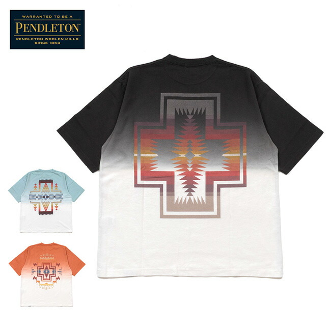 PENDLETON ペンドルトン Gradation dye Back Print Tee グラデーションダイバックプリントティー 6275-4013 【 トップス 半袖 Tシャツ 綿 コットン アウトドア 】