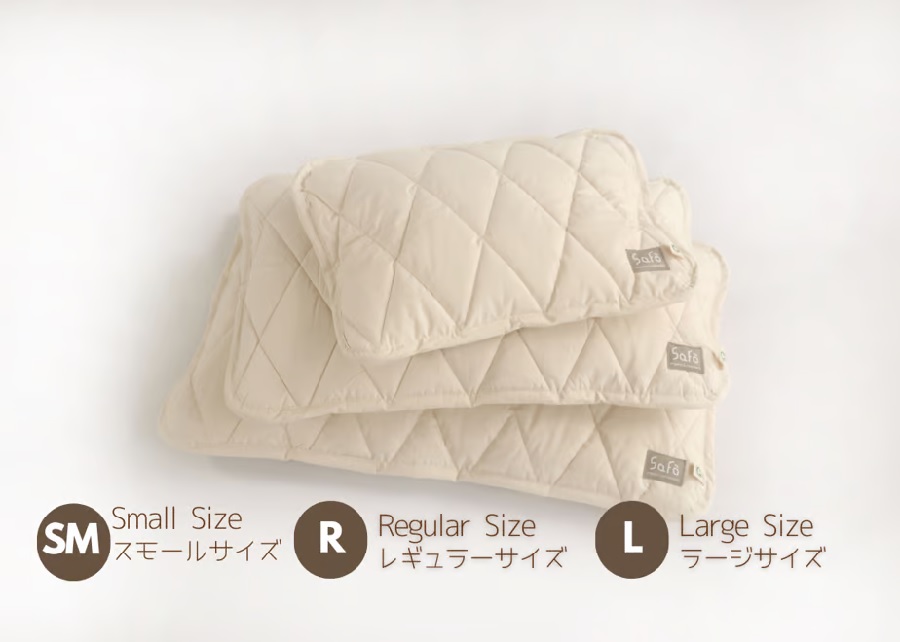 枕 まくら SaFo 日本製 ウォッシャブル そば枕 オーガニックコットン 無蛍光 無染色 無漂白 安心 安全 SM スモール R レギュラー L ラージ｜ＳＮＤインテリア 10,868円