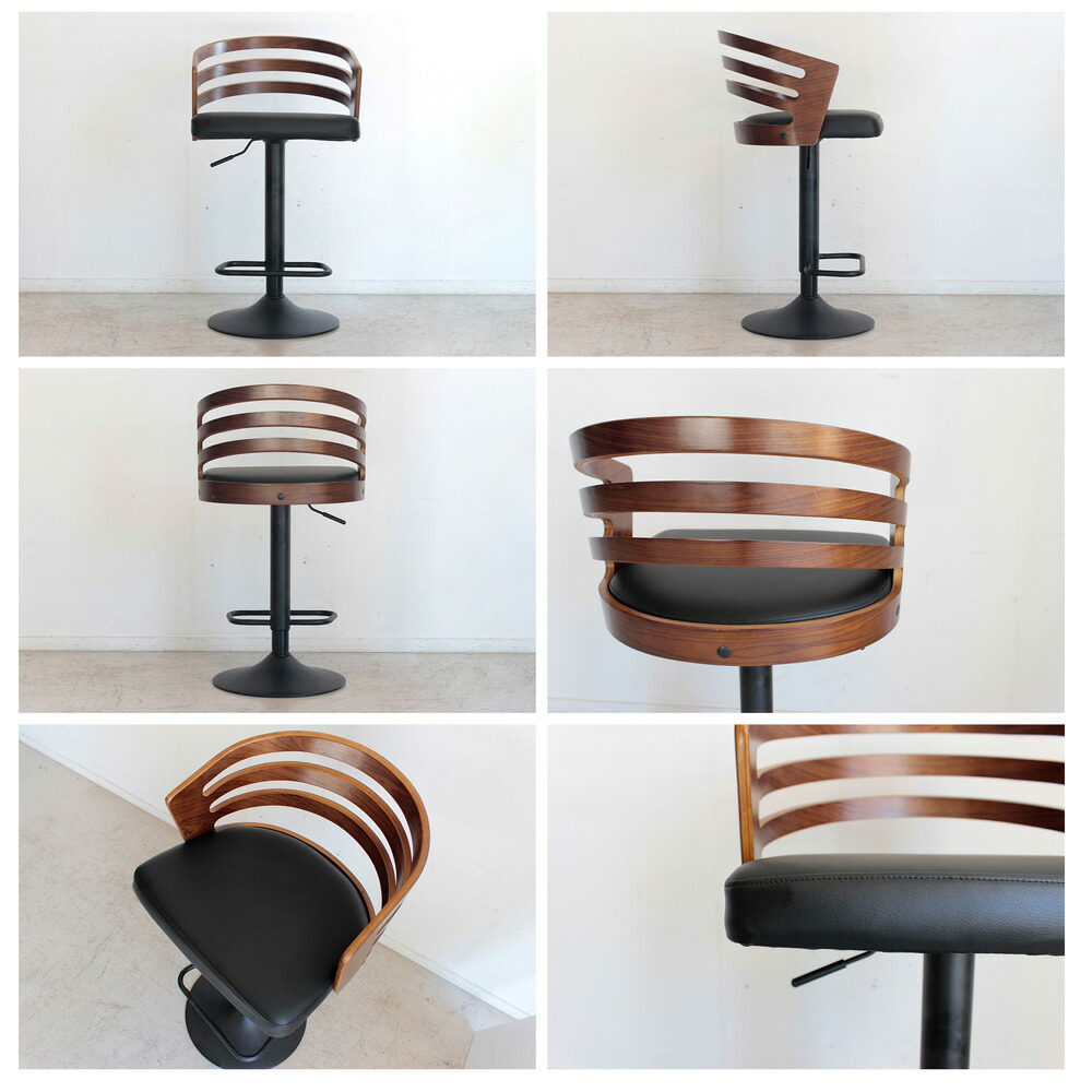 バーチェア カウンターチェア ハイチェア おしゃれ 飲食店 バー Bar 回転 昇降 合皮 スリット Slt シンプル ナチュラル モダン シック スチール脚 ブラウン 東馬 Painfreepainrelief Com