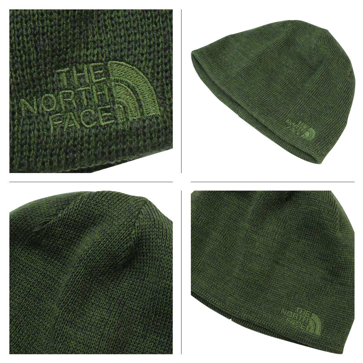 green north face beanie