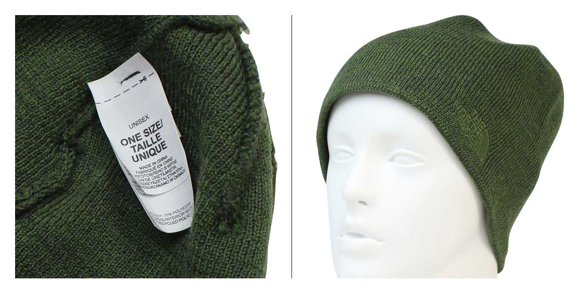 north face green beanie