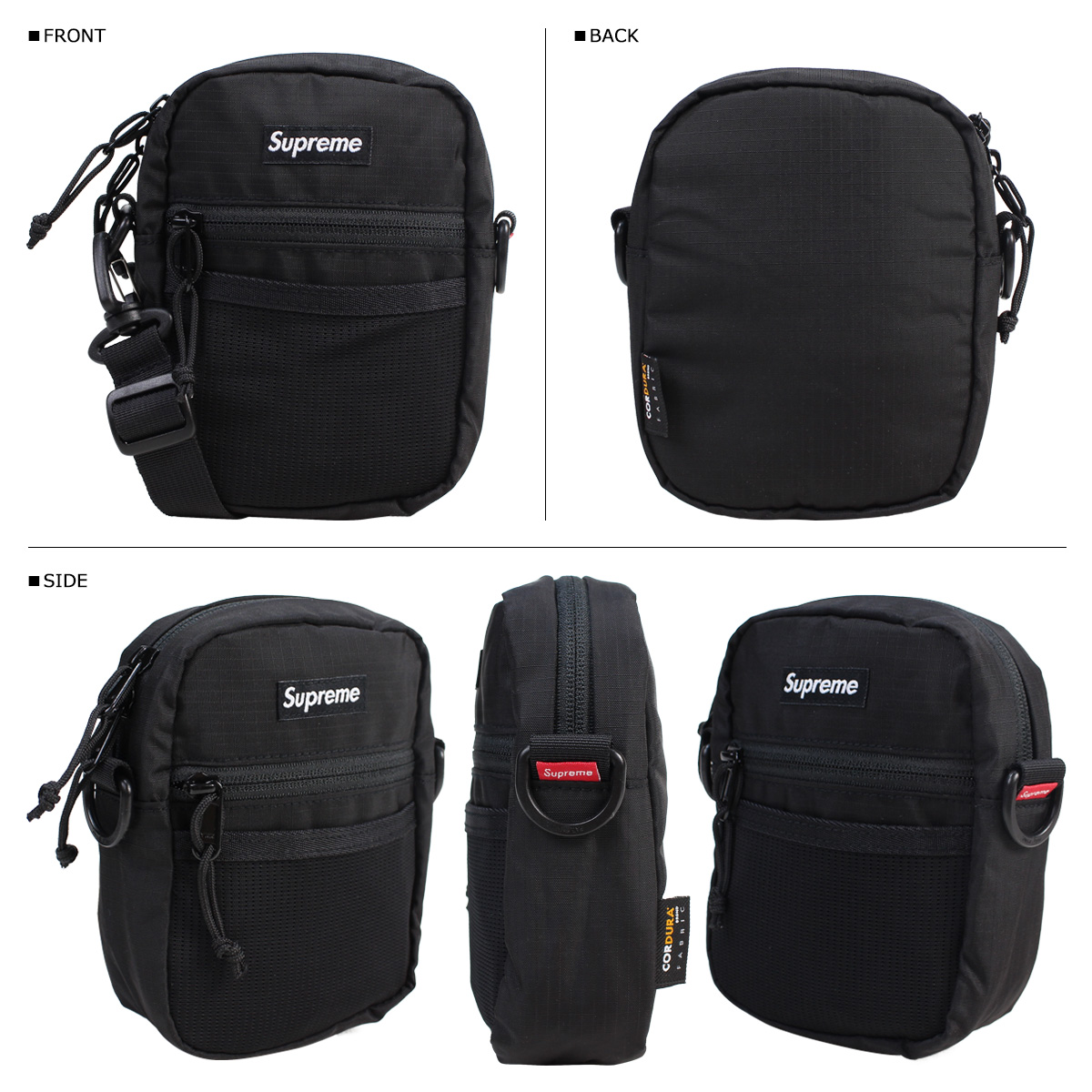Supreme Shoulder Bag Black SS17 Waist Bag Box Logo Small Backpack Fanny Pack New | eBay
