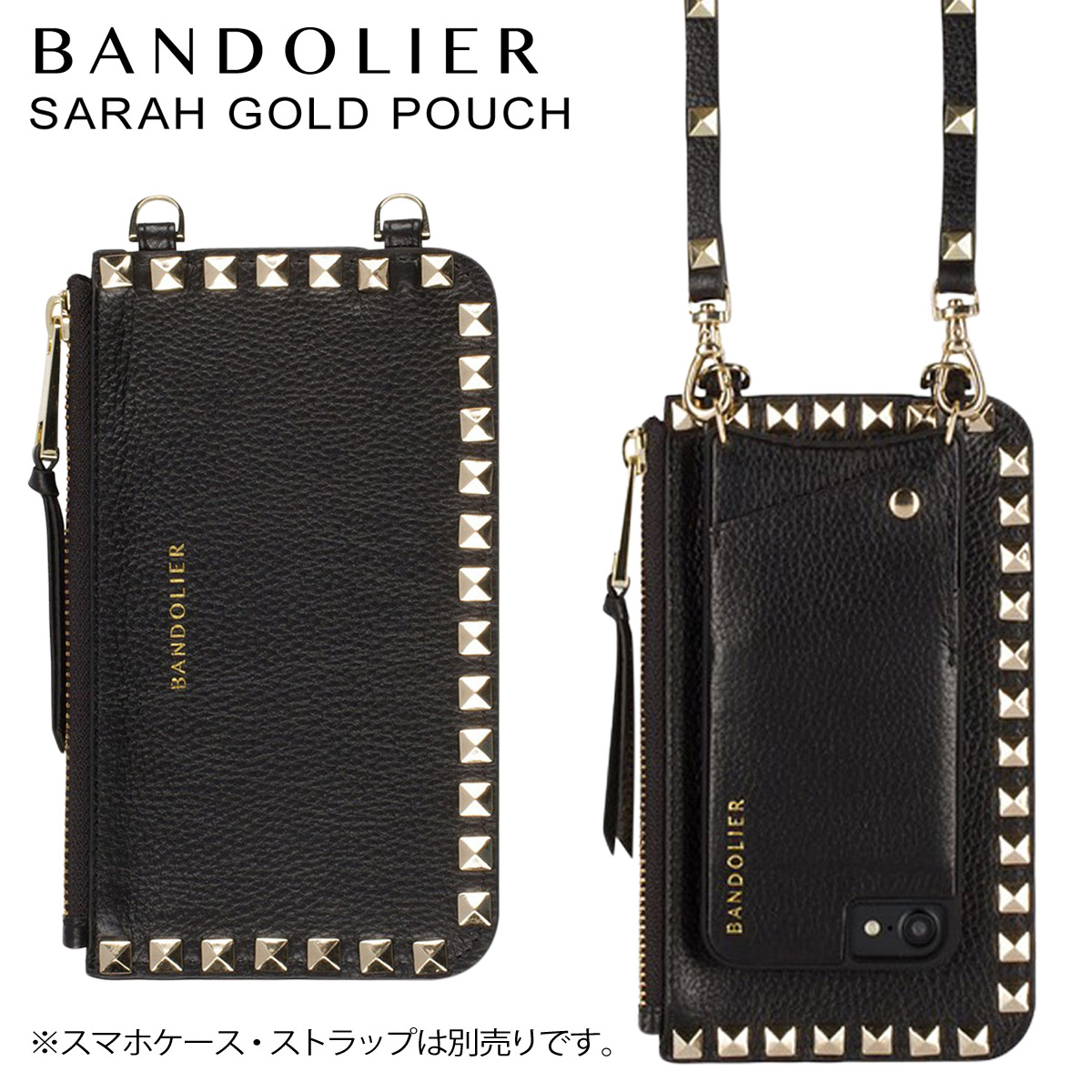 楽天市場】【 最大1000円OFFクーポン配布中 】 BANDOLIER バンドリヤー ポーチ SARAH POUCH レザー スタッズ メンズ  レディース スマホショルダー : スニークオンラインショップ