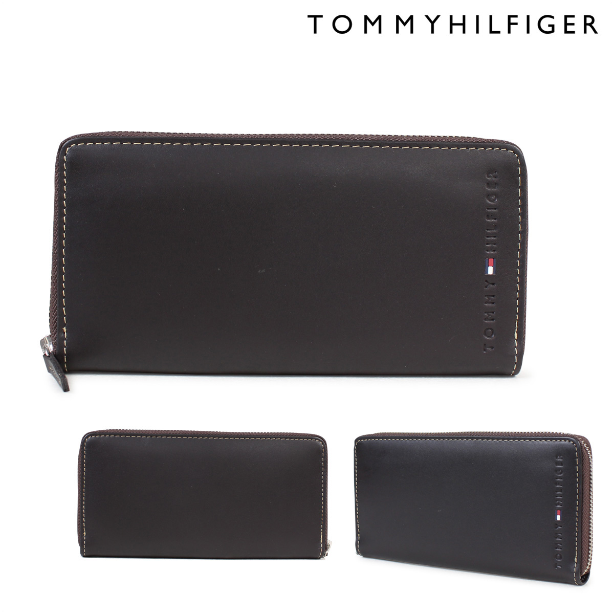 楽天市場 Tommy Hilfiger Wallesley Wallet 財布 トミーヒルフィガー 長財布 メンズ ラウンドファスナー レザー 4909 31tl13x015 0 ブラウン Goods Lab