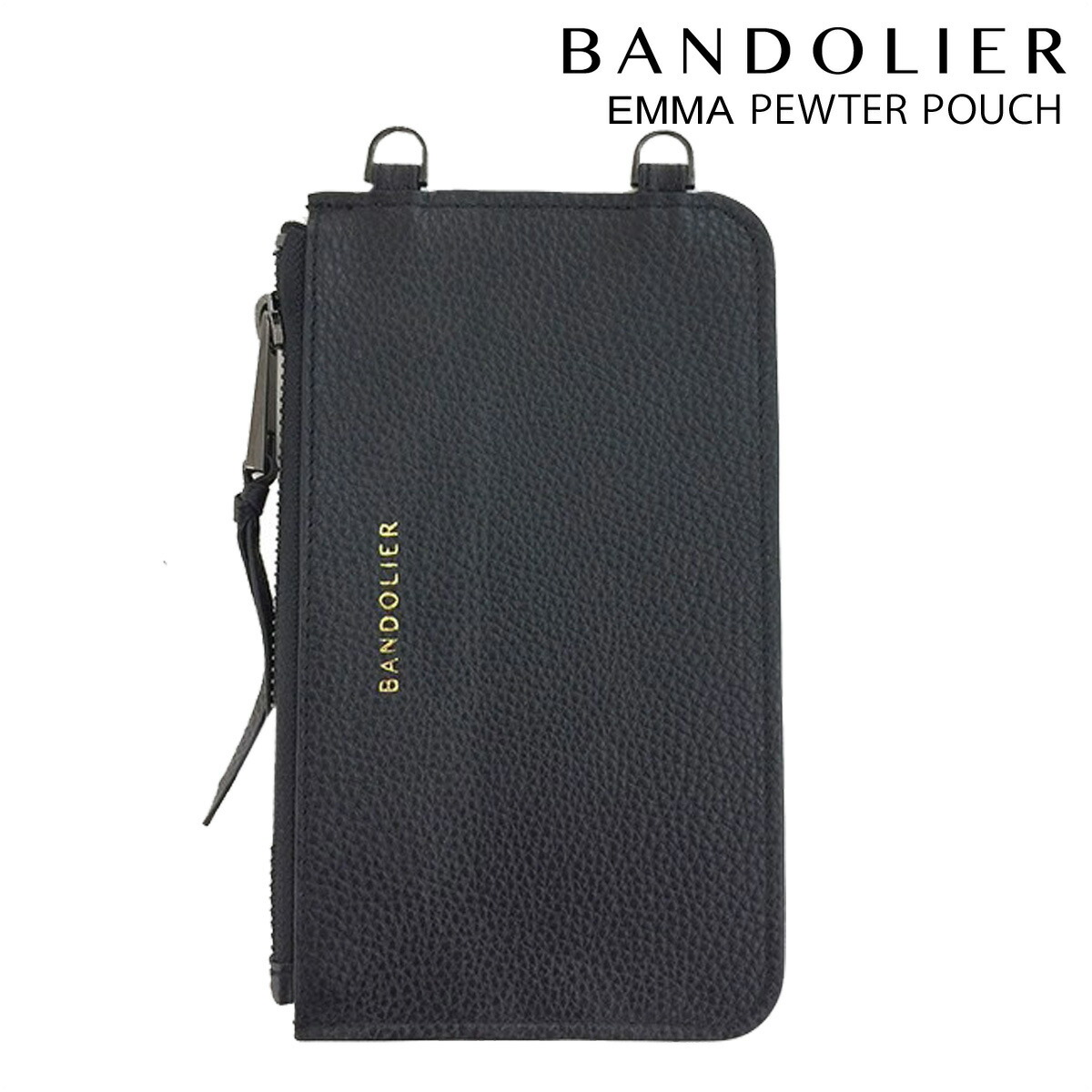 【楽天市場】BANDOLIER バンドリヤー ポーチ EMMA PEWTER POUCH レザー メンズ レディース ブラック スマホ