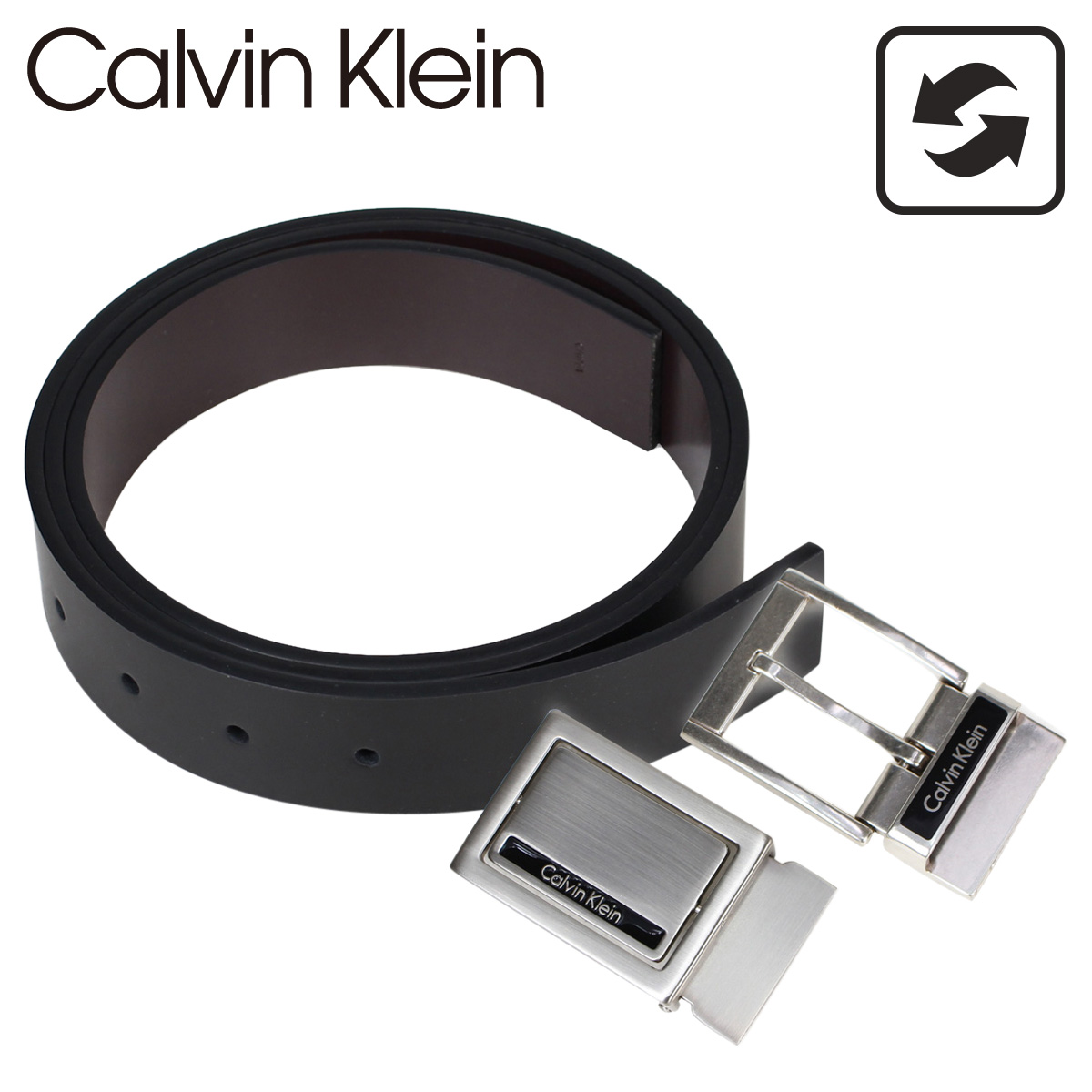 calvin klein belt and buckle set