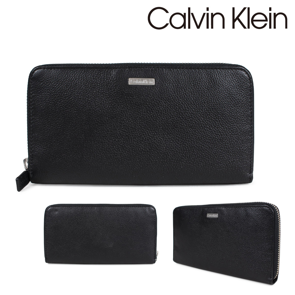 calvin klein zip around wallet