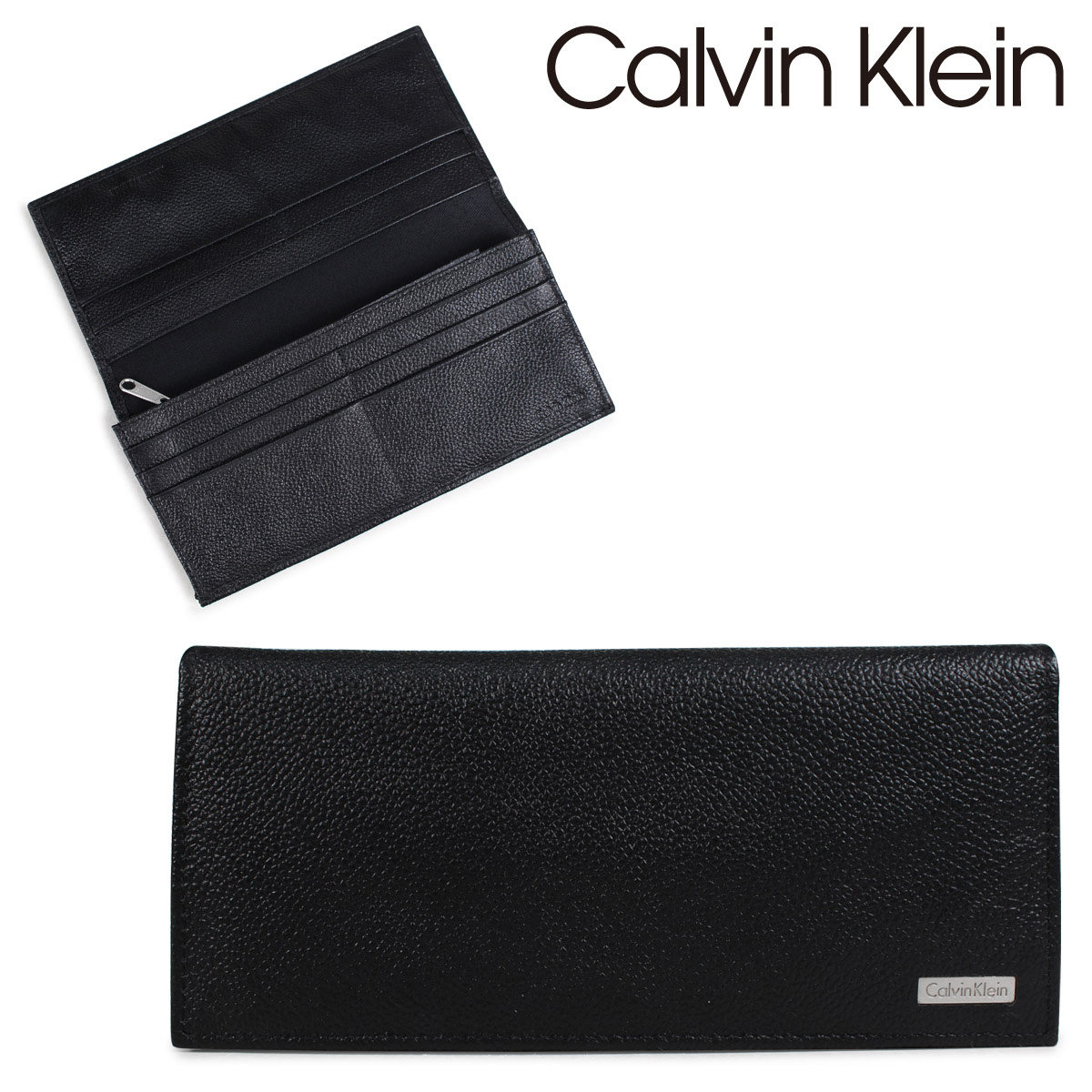  カルバンクライン Calvin Klein 財布 メンズ 長財布 小銭入れ付 YEN SECRETARY ブラック 79219