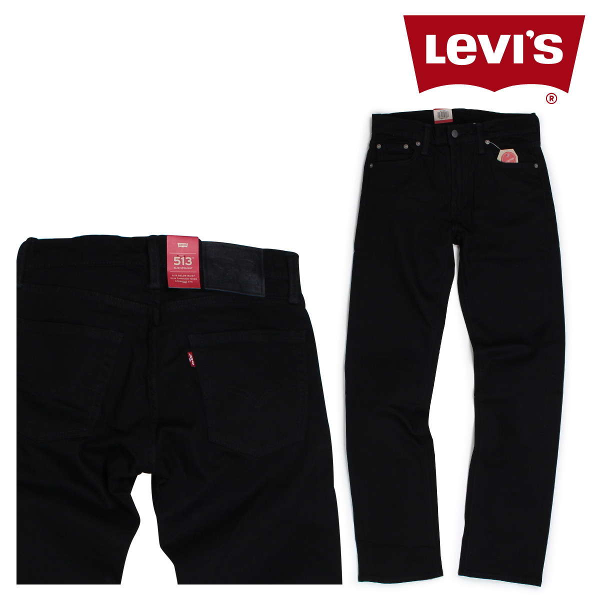 levi's 513 black jeans