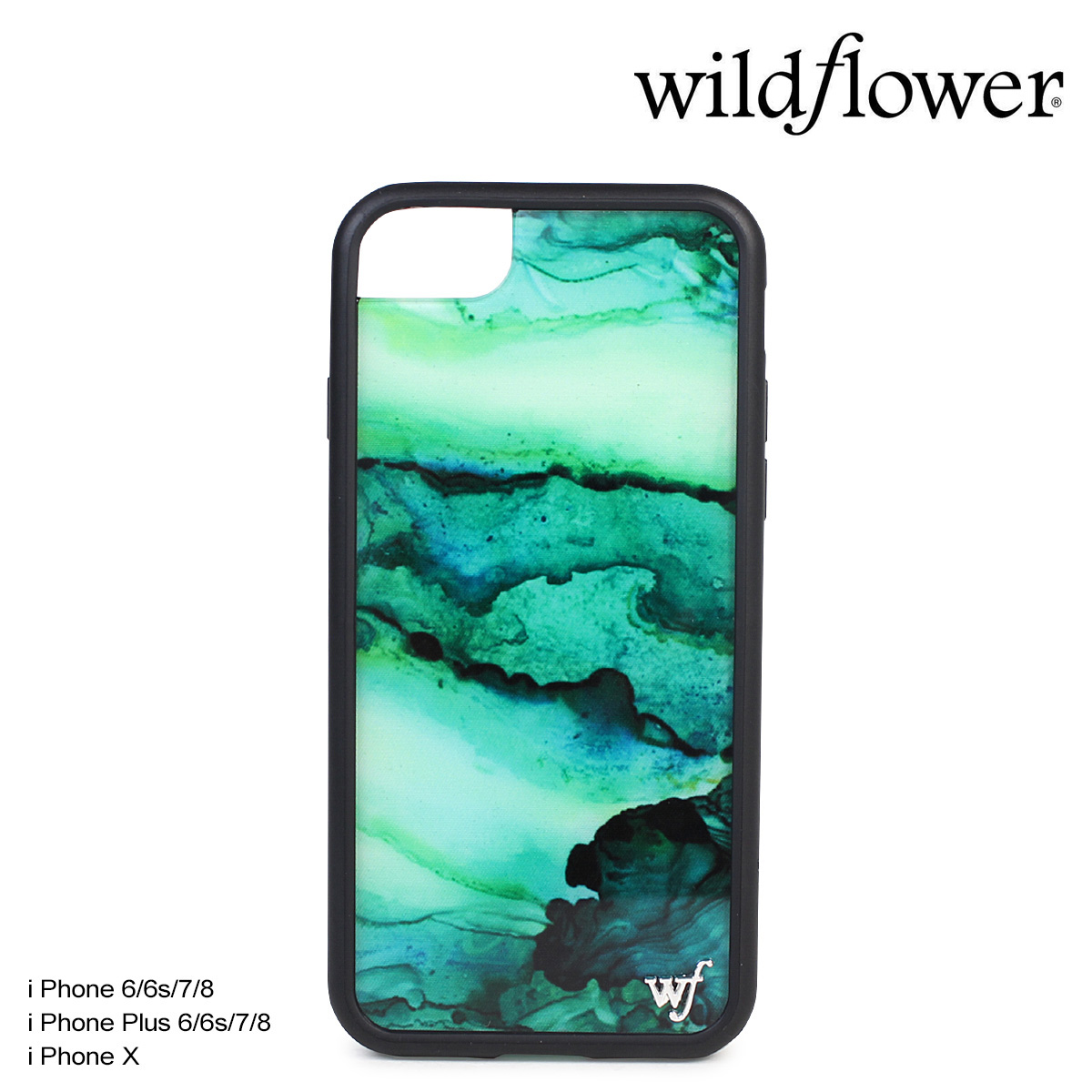 楽天市場 Wildflower Iphone8 X 7 Iphone 6 6s Plus ワイルドフラワー ケース スマホ アイフォン レディース マーブル グリーン Emer ネコポス可 Goods Lab