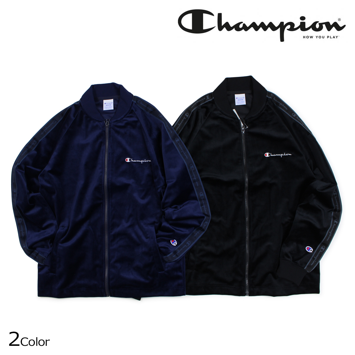 champion jacket navy blue