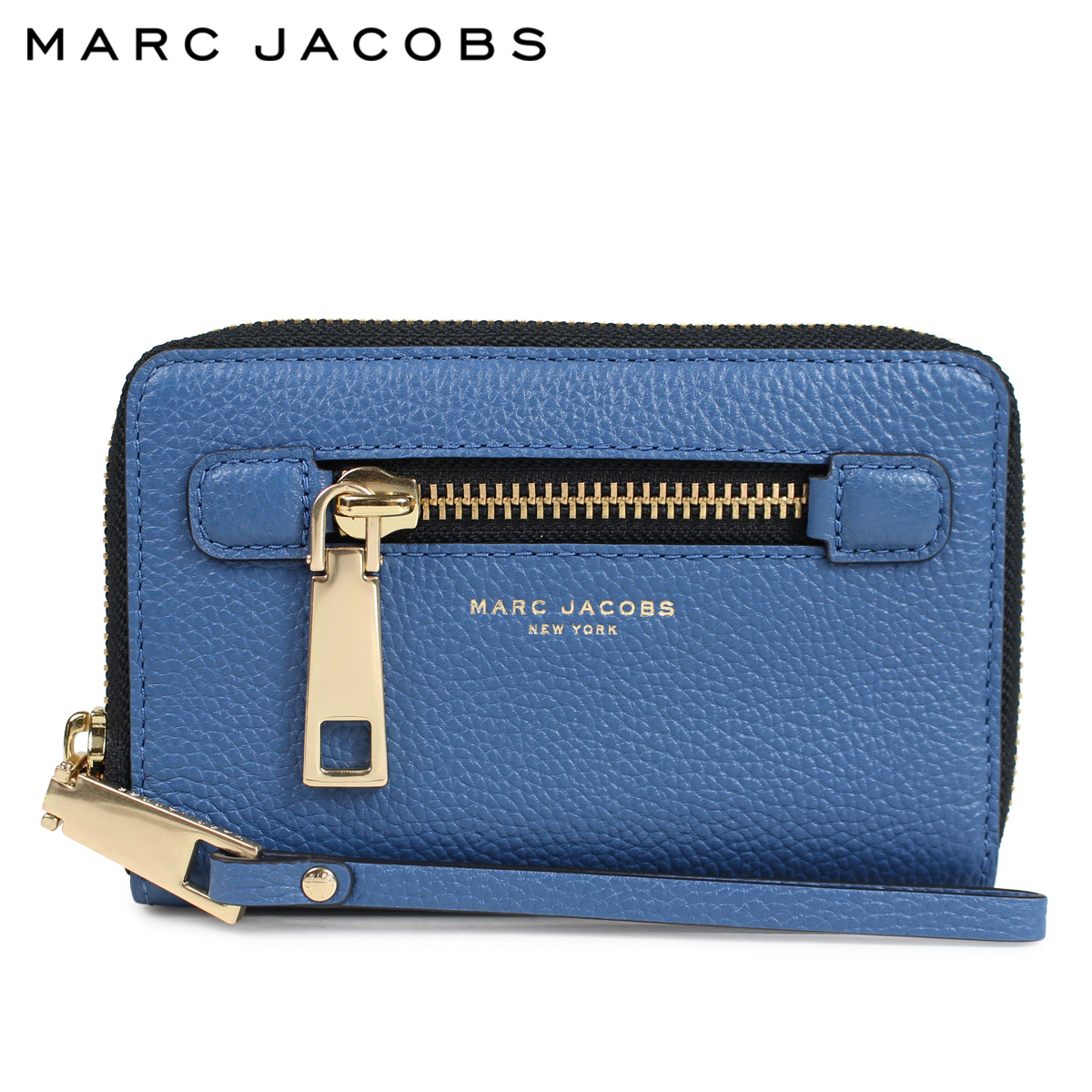 カードケース Marc ケース Jacobs マークジェイコブス レディース Jacobs ブルー 最大600円offクーポン スマホ Zip Marc レザー 携帯 Gotham Phone Wristlet ブルー M スニークオンラインショップ 楽天スーパーsale 送料無料 Marc Jacobs マーク