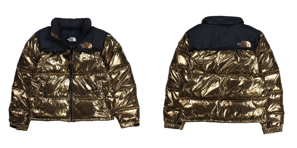 the north face 1996 retro nuptse jacket metallic copper